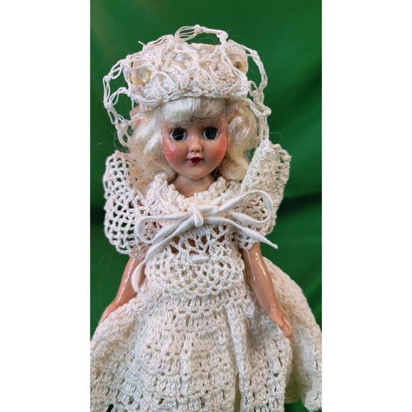 Admiration toy co Other - Vtg 1950's Admiration Toy co Doll Jointed Blonde Wedding Dress Sleepy Eyes 7.5"